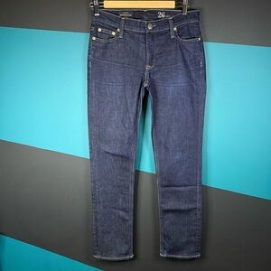 NWOT J. Crew Women's Straight Leg Jeans - Dark Blue Matchstick size 26
